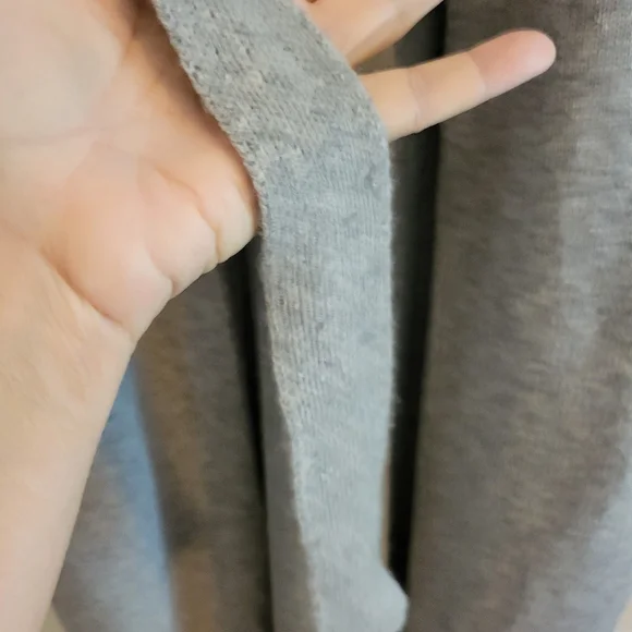 Ugg Cashmere Heather Gray Hooded Open Front Cardigan Size Medium - Picture 7 of 12